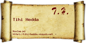 Tihi Hedda névjegykártya
